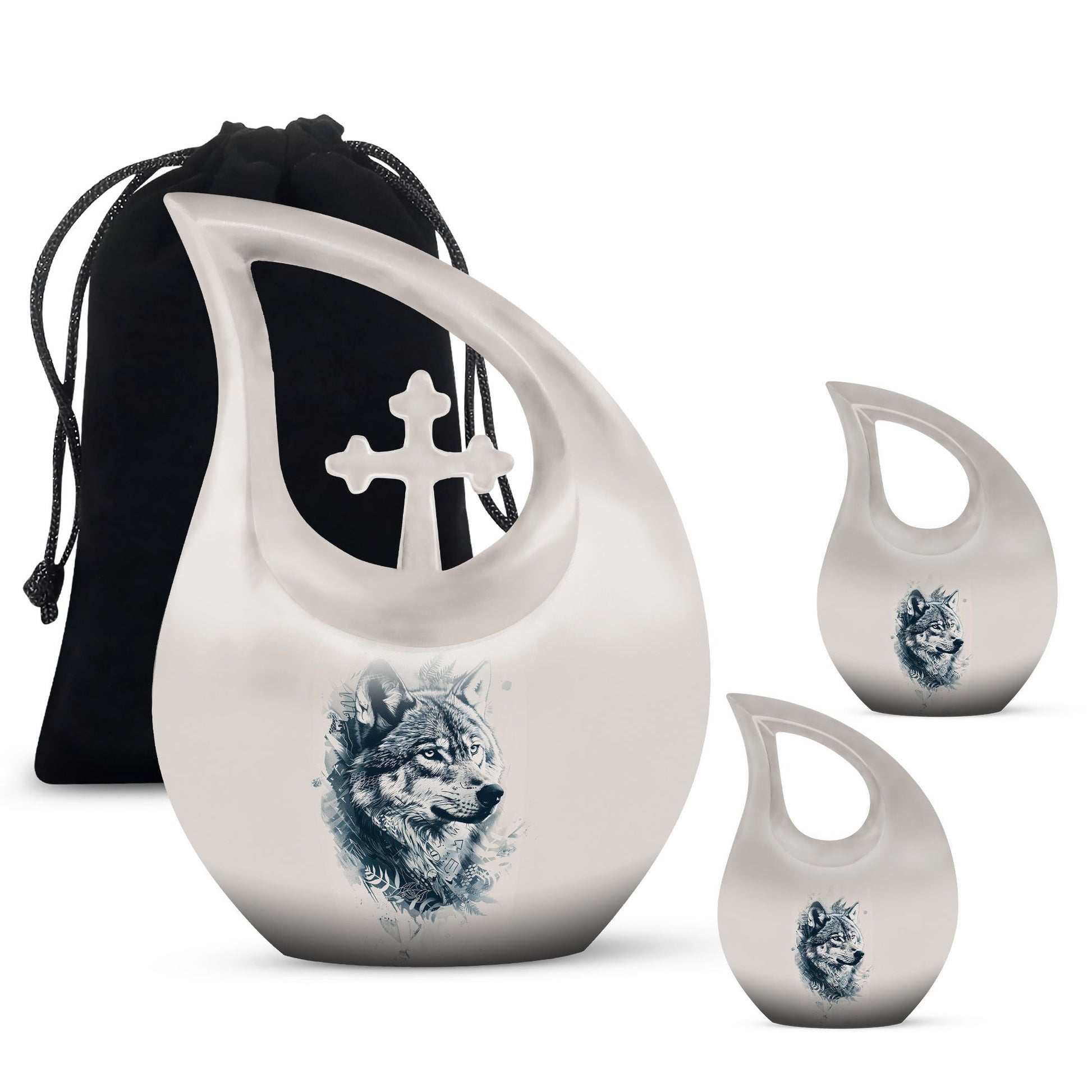 Wolf Howling Urns For Ashes - Adult Urns For Women
