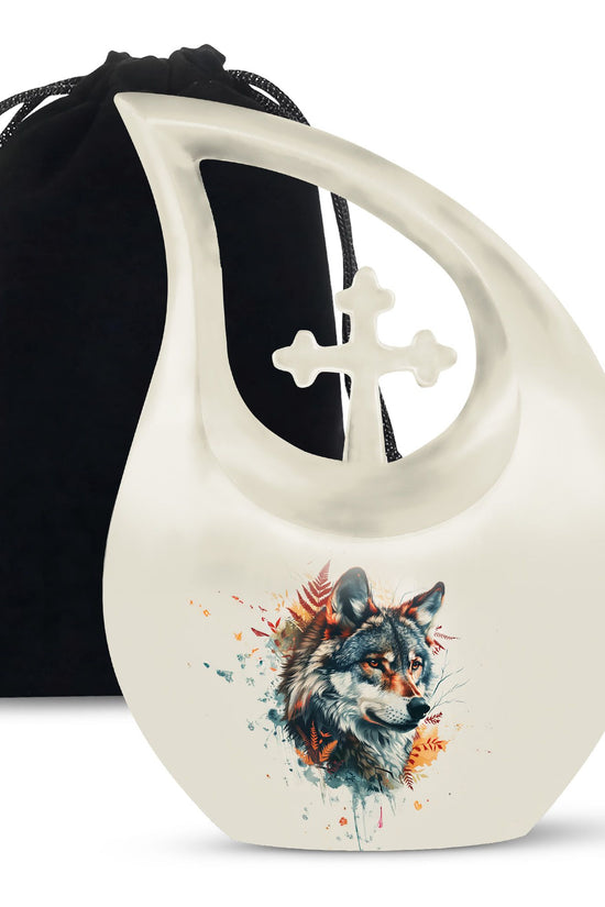Wolf Howling Urns For Ashes - Urn For Human Ashes Adult Women