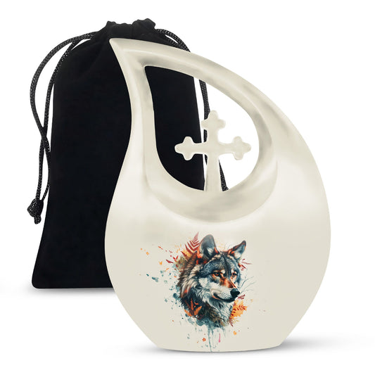 Wolf Howling Urns For Ashes - Urn For Human Ashes Adult Women