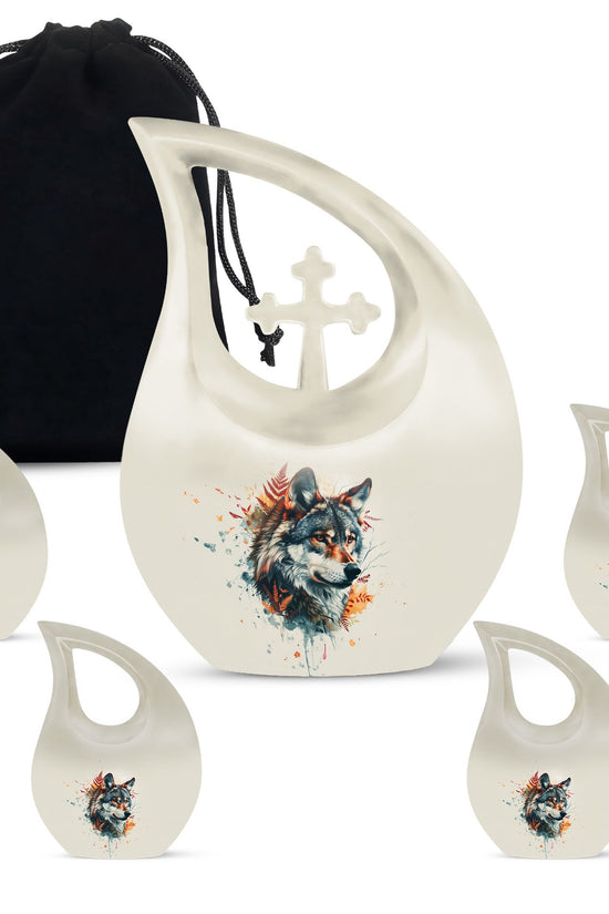 Wolf Howling Urns For Ashes - Urn For Human Ashes Adult Women