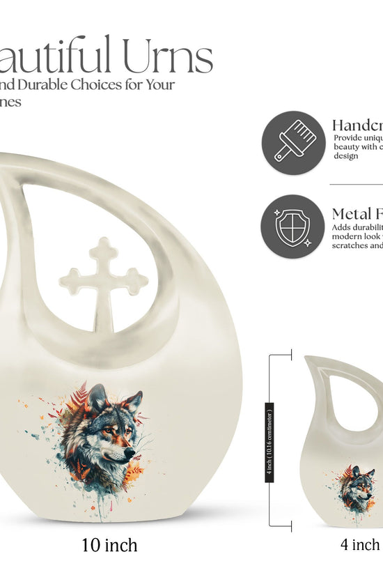 Wolf Howling Urns For Ashes - Urn For Human Ashes Adult Women