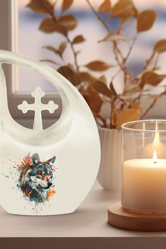 Wolf Howling Urns For Ashes - Urn For Human Ashes Adult Women