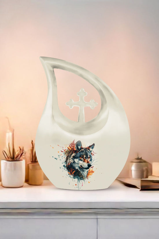 Wolf Howling Urns For Ashes - Urn For Human Ashes Adult Women