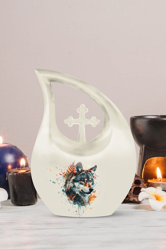 Wolf Howling Urns For Ashes - Urn For Human Ashes Adult Women