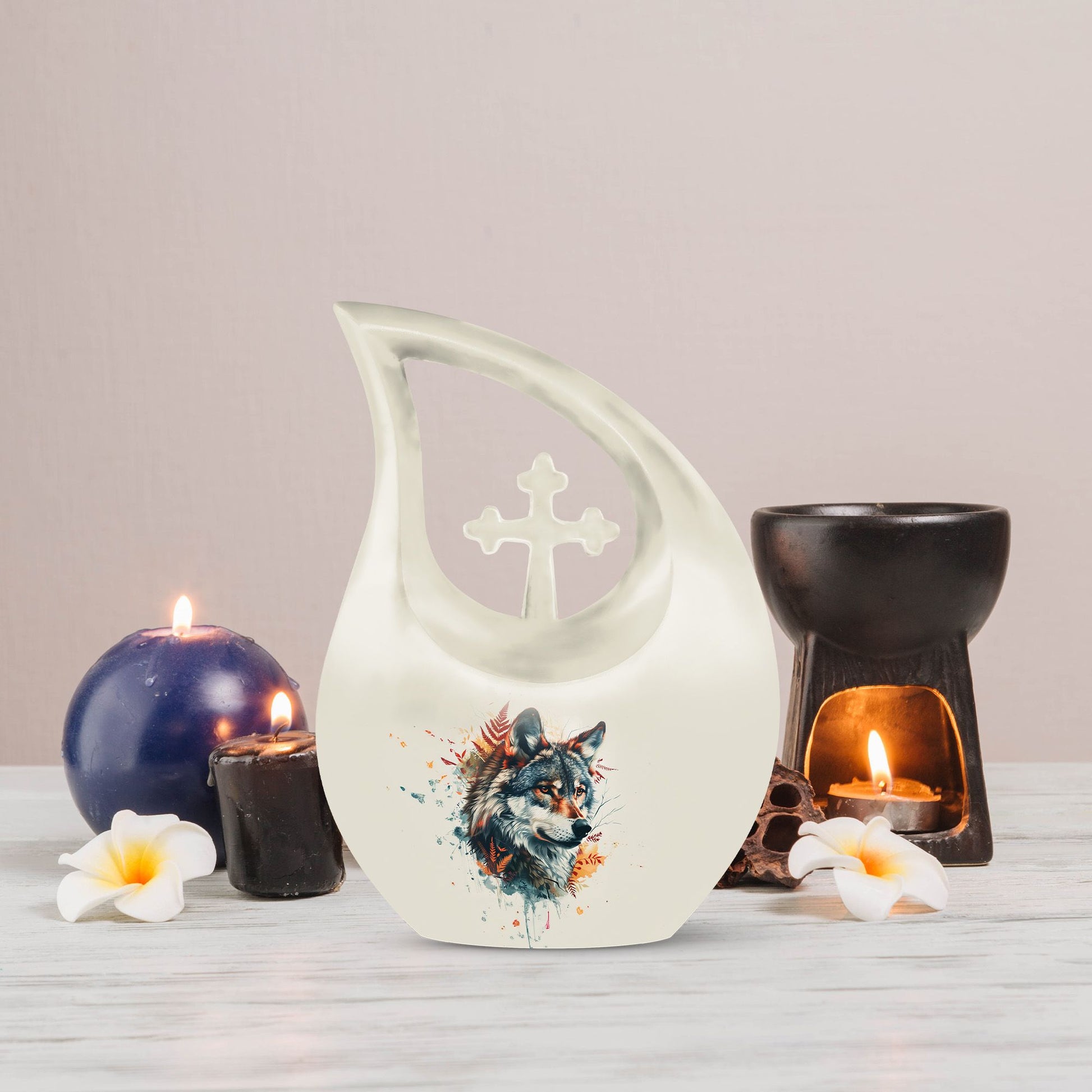 Wolf Howling Urns For Ashes - Urn For Human Ashes Adult Women