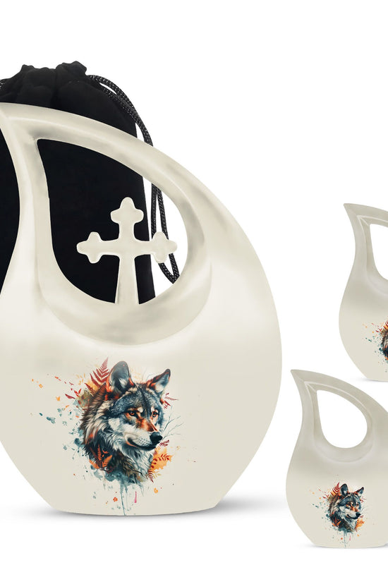 Wolf Howling Urns For Ashes - Urn For Human Ashes Adult Women