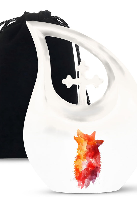 Wolf Howling Urns For Ashes - Adult Urns For Men & Women