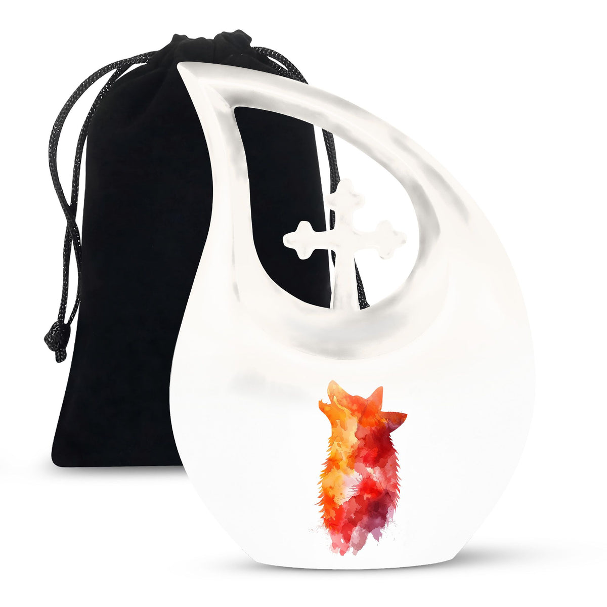 Wolf Howling Urns For Ashes - Adult Urns For Men & Women