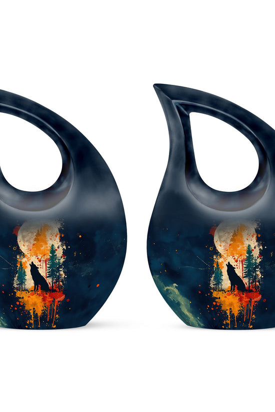Wolf Howling Urns For Ashes - Urn For Women Ashes