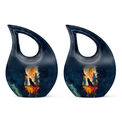 Wolf Howling Urns For Ashes - Urn For Women Ashes