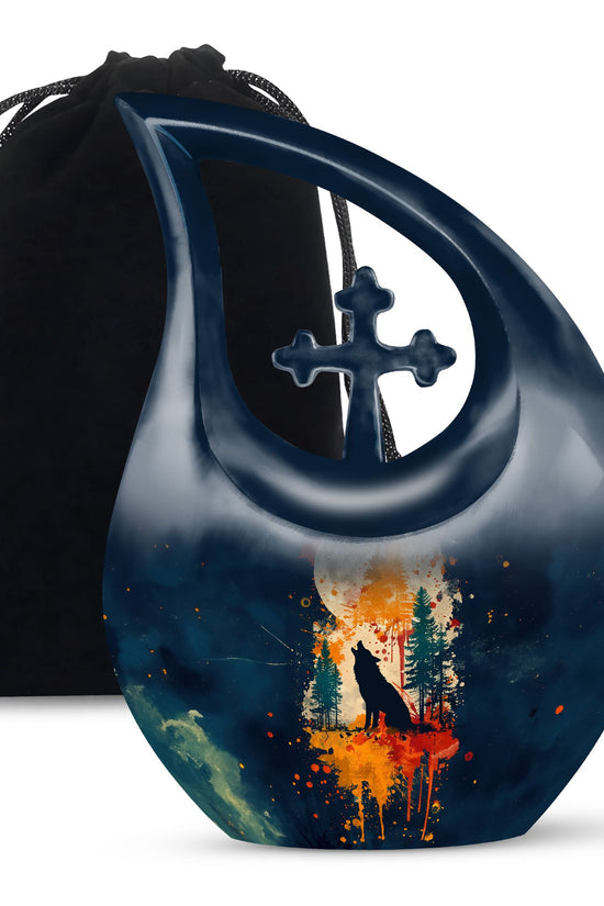 Wolf Howling Urns For Ashes - Urn For Women Ashes