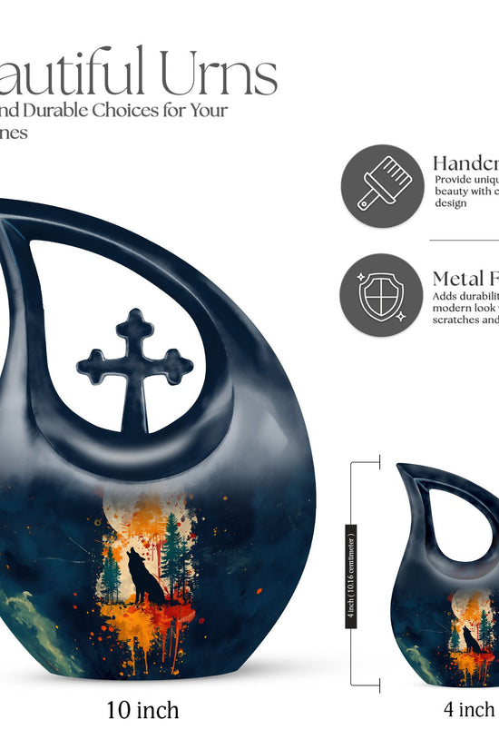 Wolf Howling Urns For Ashes - Urn For Women Ashes