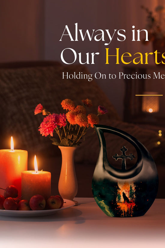 Wolf Howling Urns For Ashes - Urn For Women Ashes