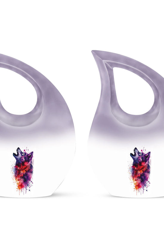 Wolf Howling Urns For Ashes - Funeral Urns For Men