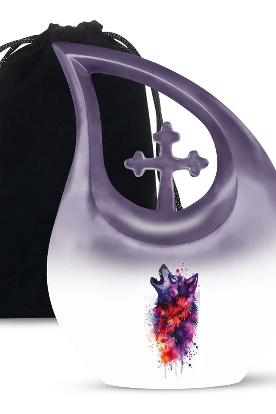 Wolf Howling Urns For Ashes - Funeral Urns For Men