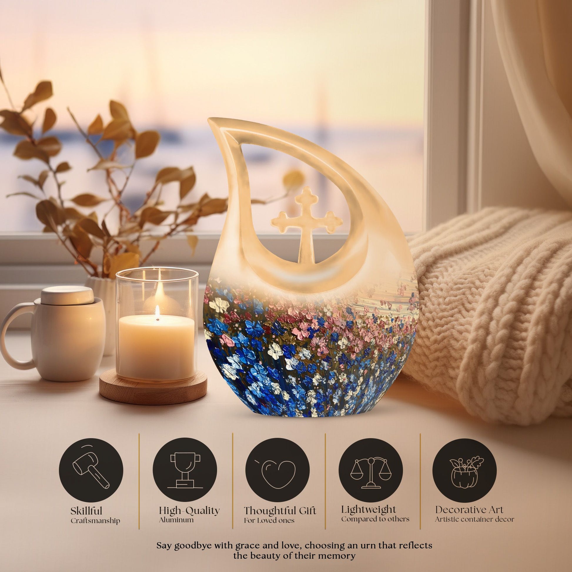 Flowers Urns For Ashes - Urns For Human Ashes Women