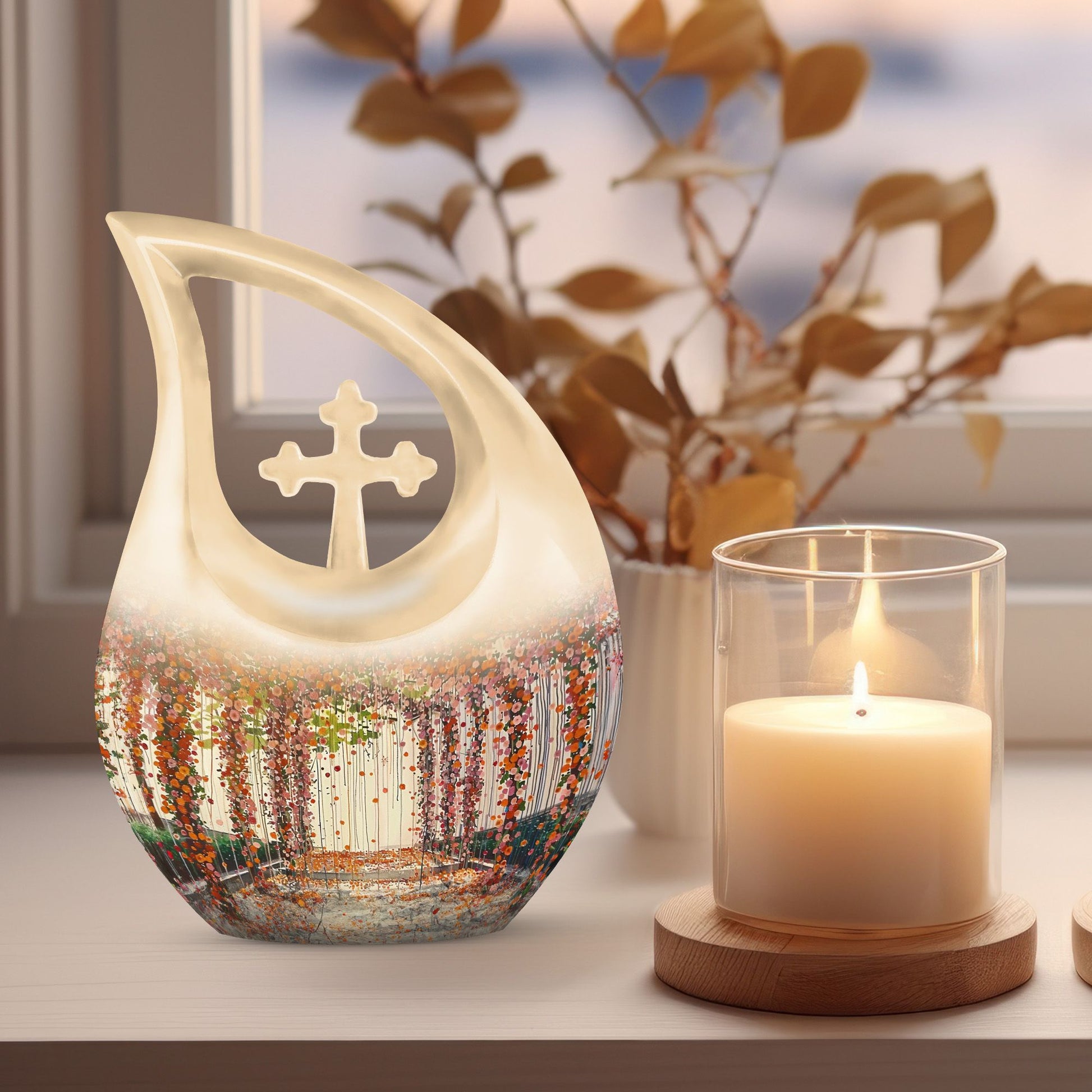 Flowers Urns For Ashes - Small Urns For Human Ashes Women Keepsake