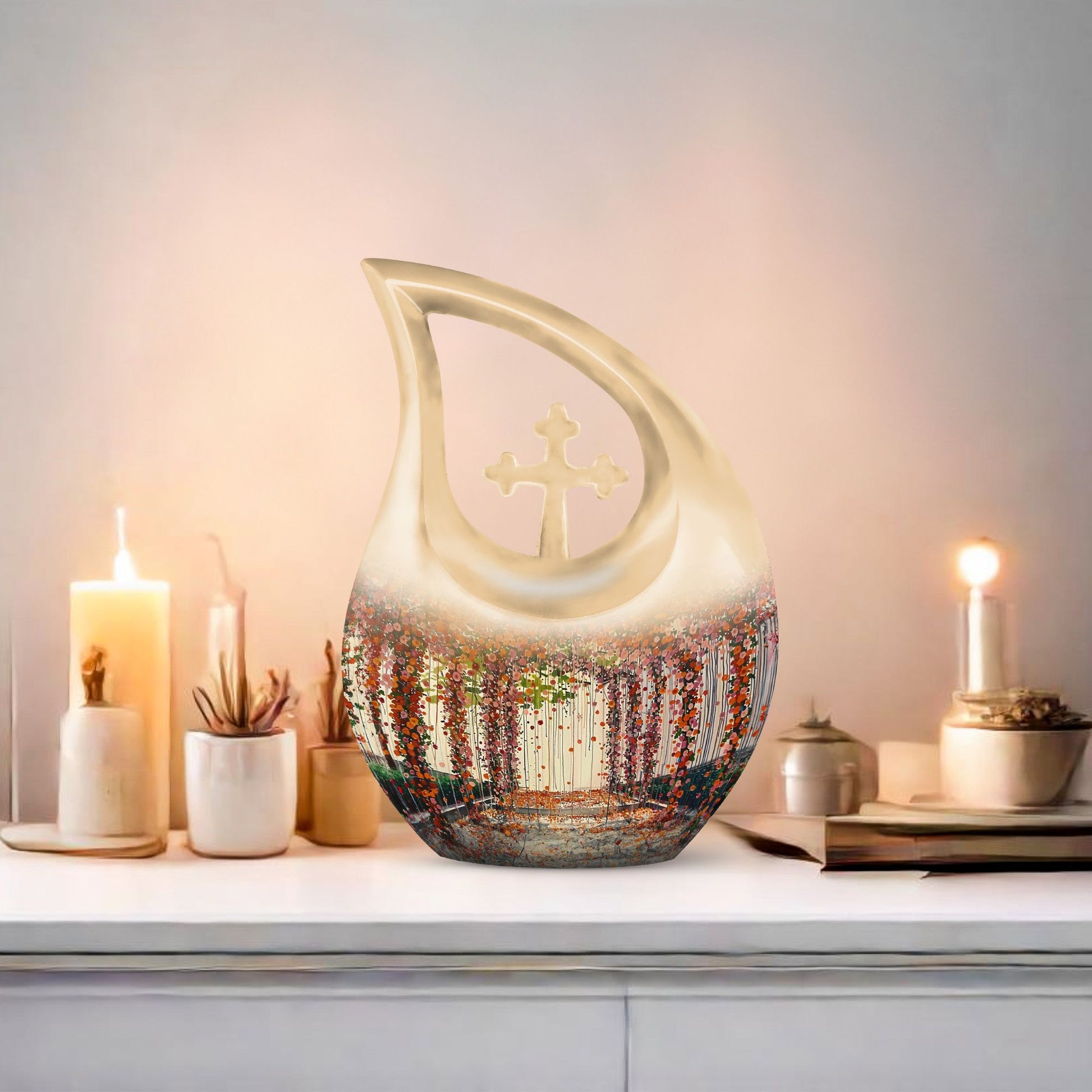 Flowers Urns For Ashes - Small Urns For Human Ashes Women Keepsake