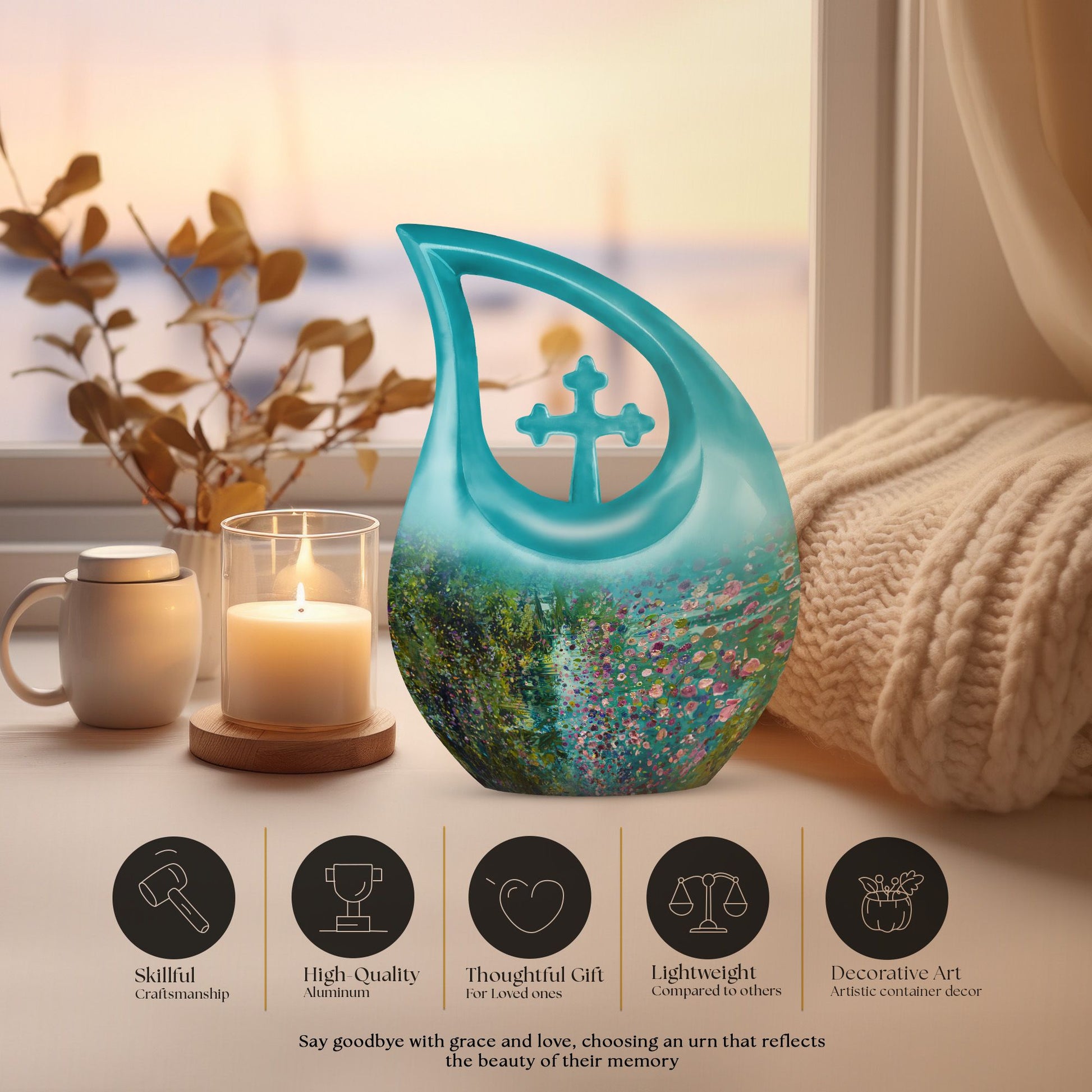 Flowers Urns For Ashes - Urns For Adults Men