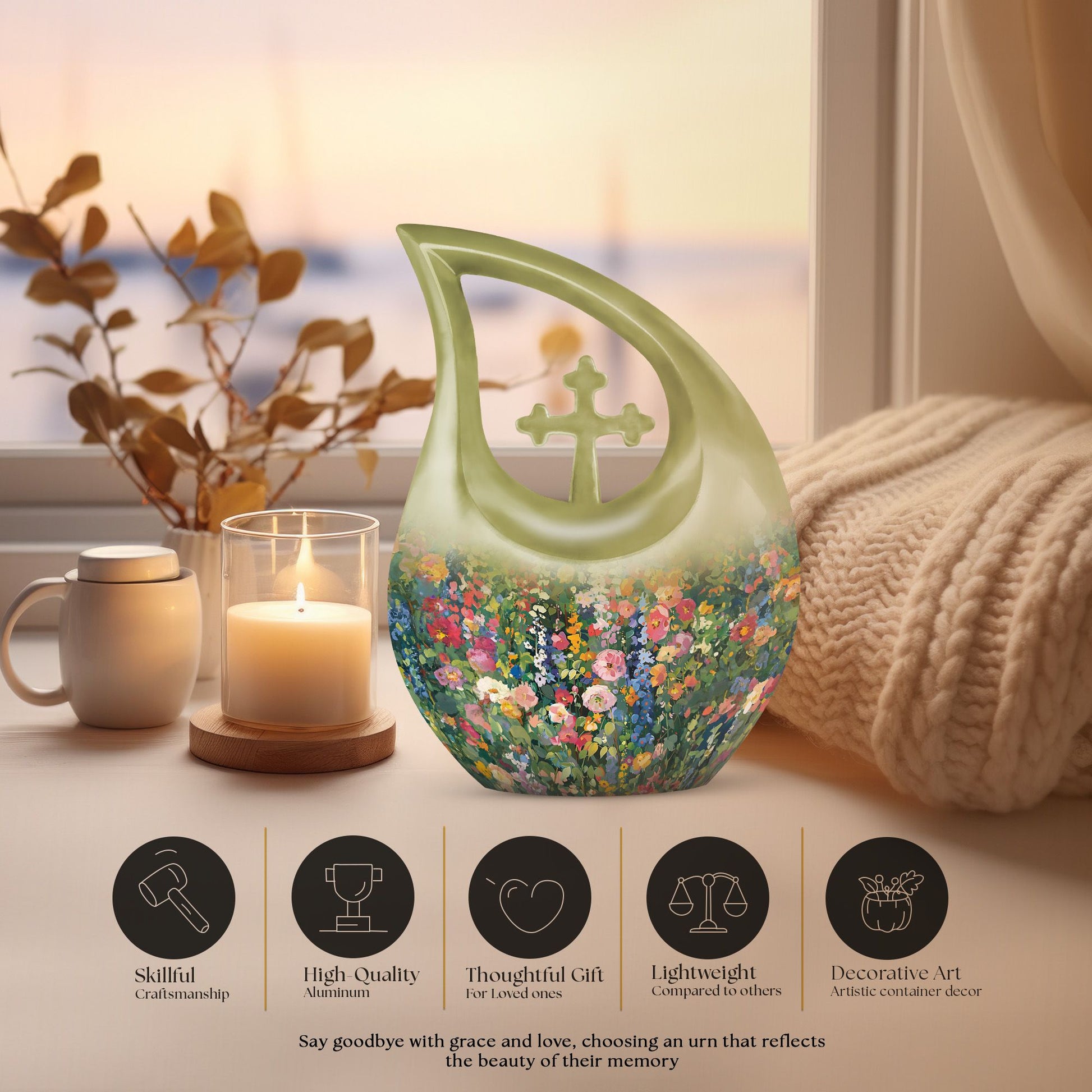 Flowers Urns For Ashes - Urn For Human Ashes Adult Men