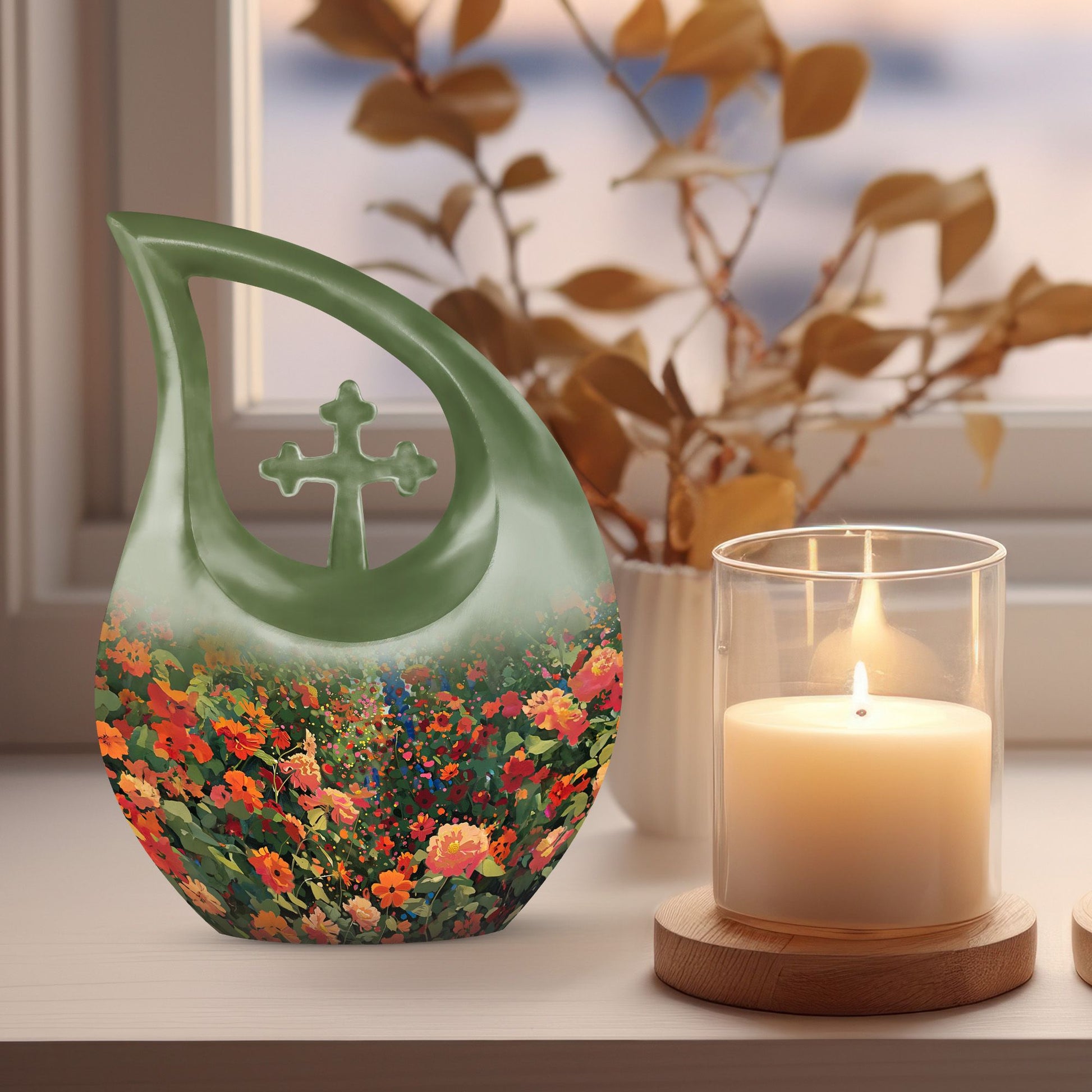 Flowers Urns For Ashes - Funeral Urns Women