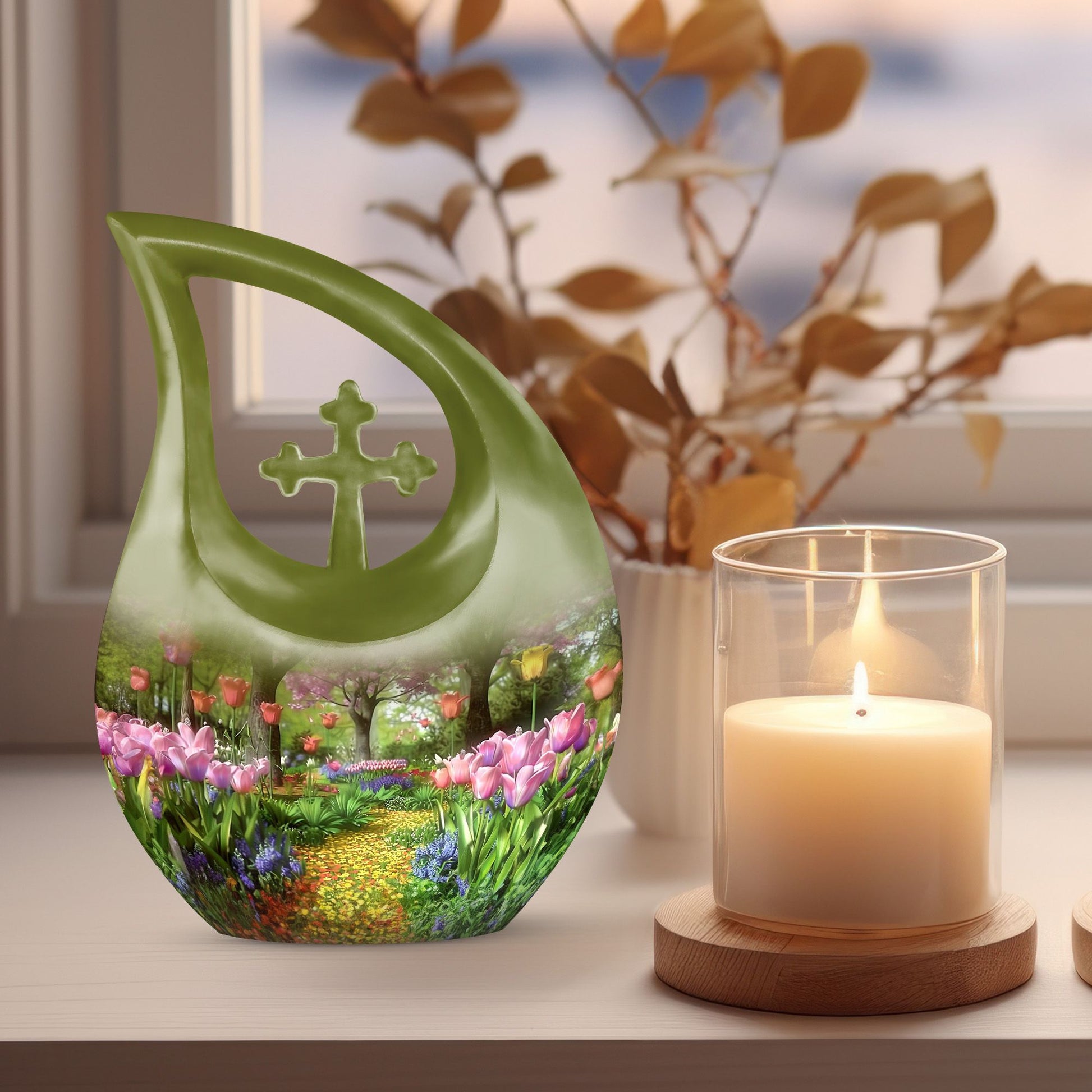 Flowers Urns For Ashes - Cremation Urn Women