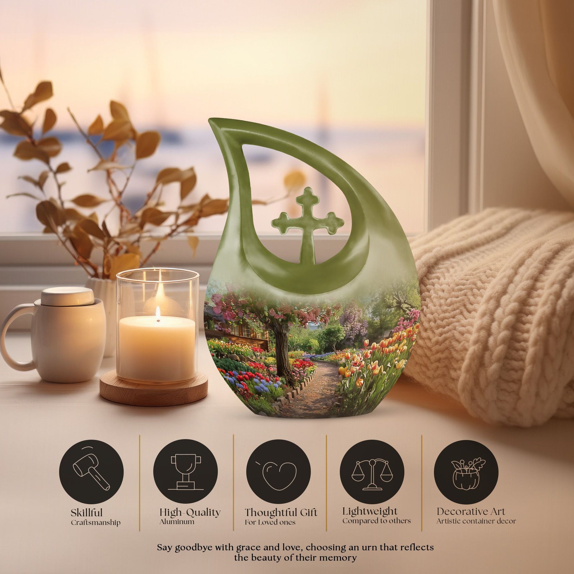 Flowers Urns For Ashes - Cremation Urn Men
