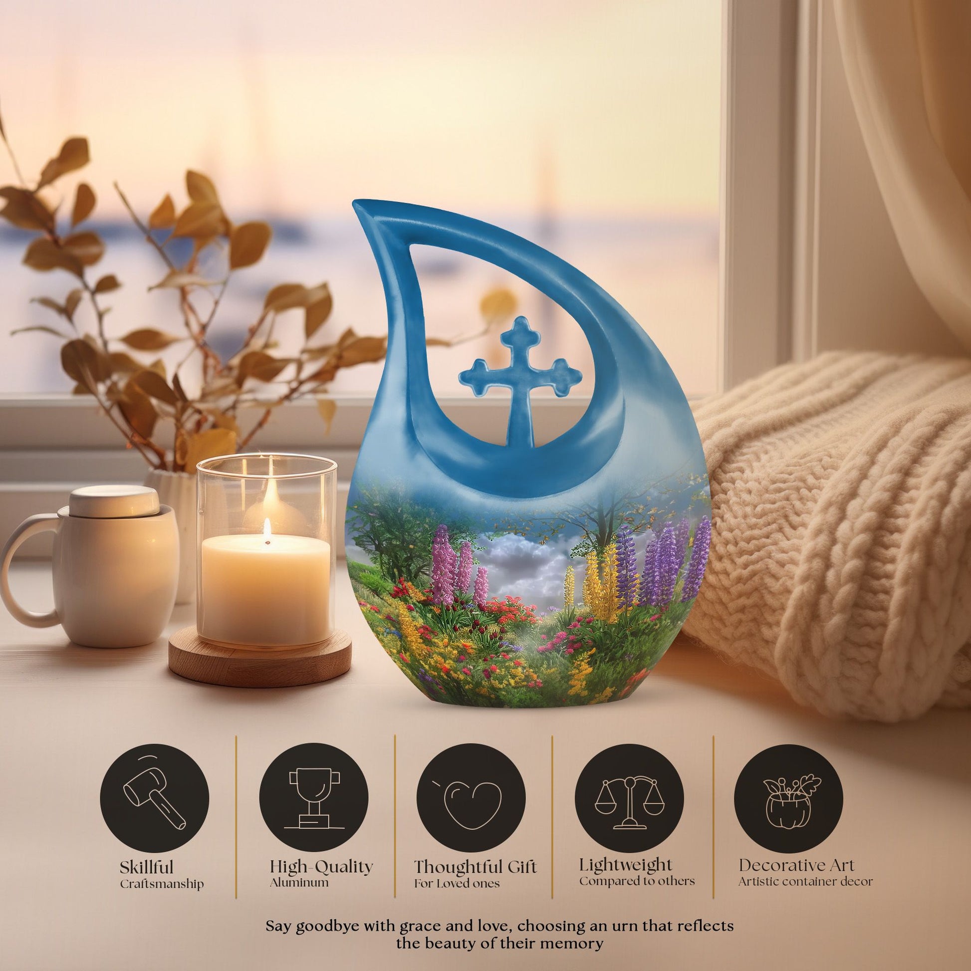 Flowers Urns For Ashes - Cremation Urns Women