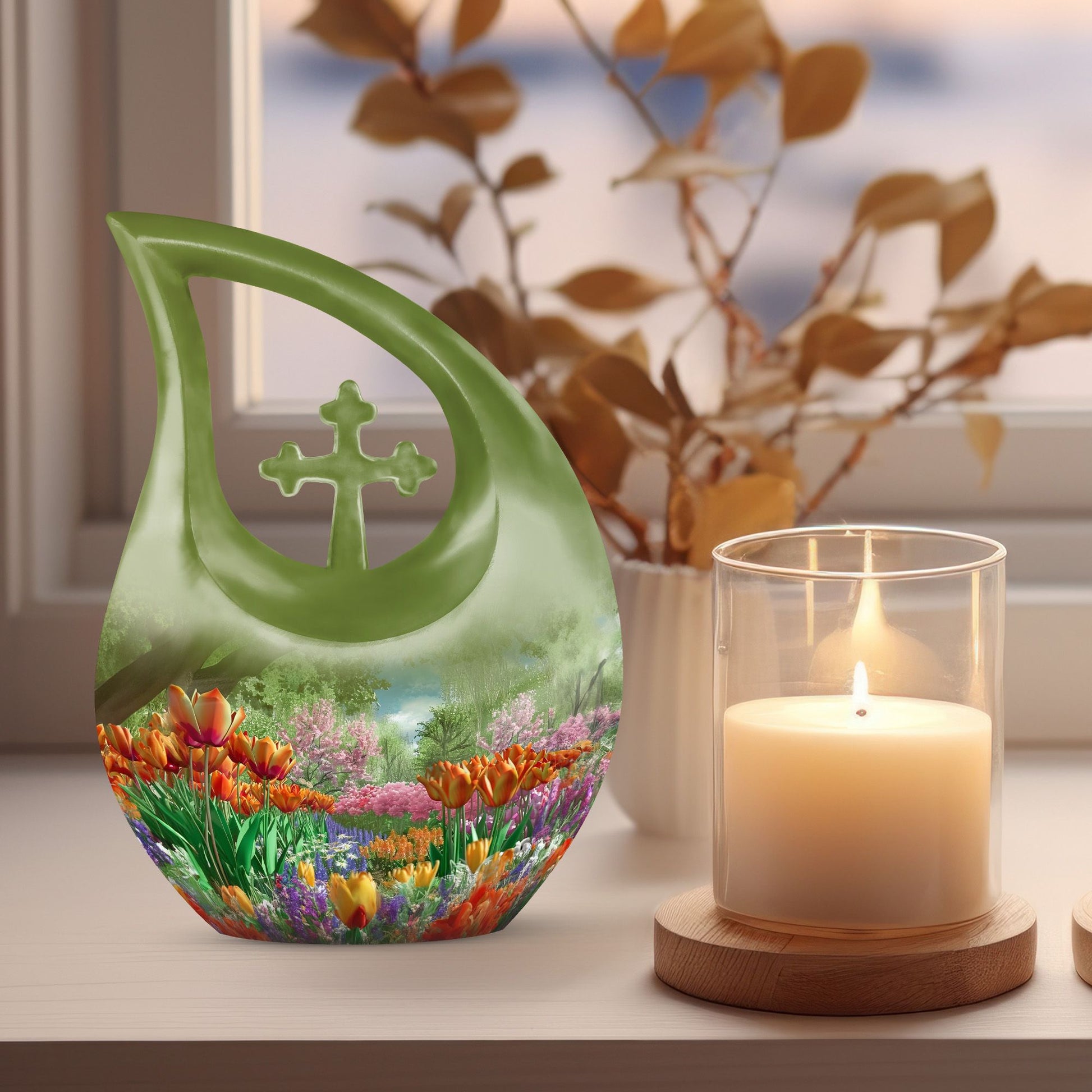 Flowers Urns For Ashes - Burial Urn Men
