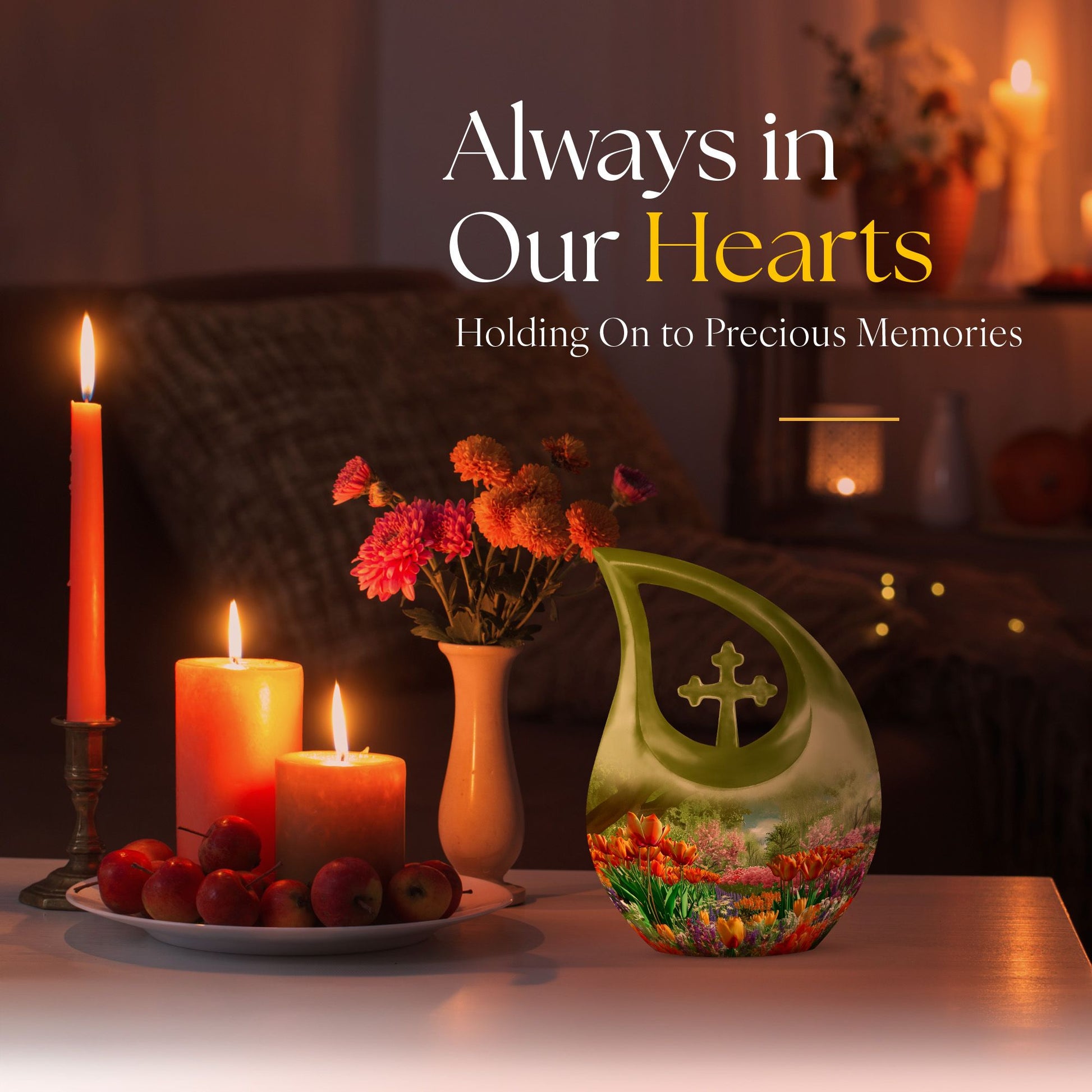 Flowers Urns For Ashes - Burial Urn Men
