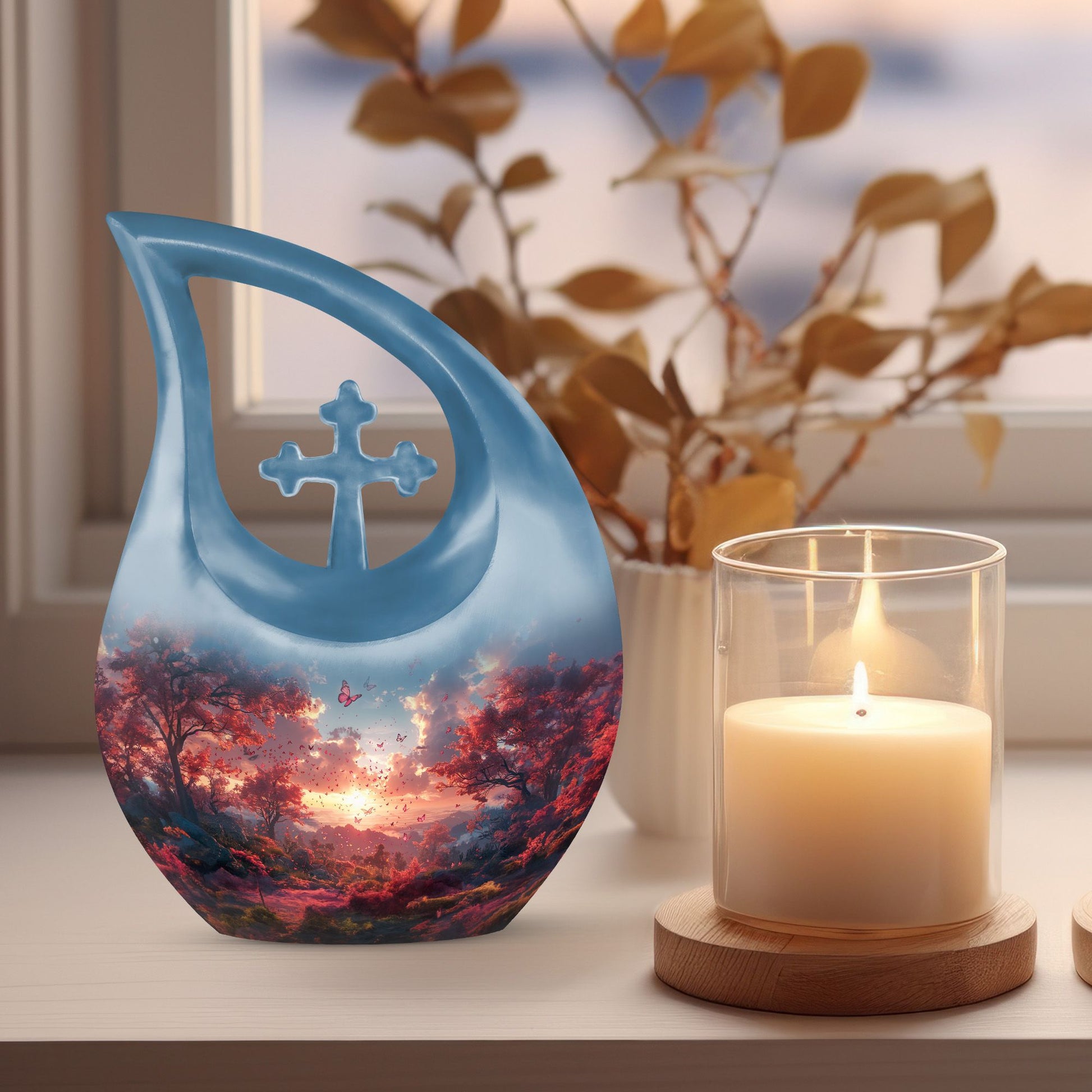 Pink Butterfly Urns For Ashes - Keepsake Urns For Men Ashes