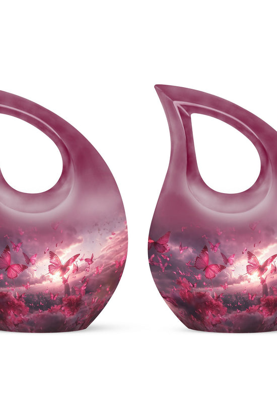 Pink Butterfly Urns For Ashes - Urn Ashes For Women