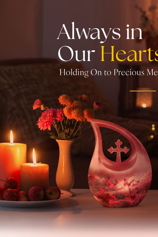 Pink Butterfly Urns For Ashes - Urn Ashes For Women