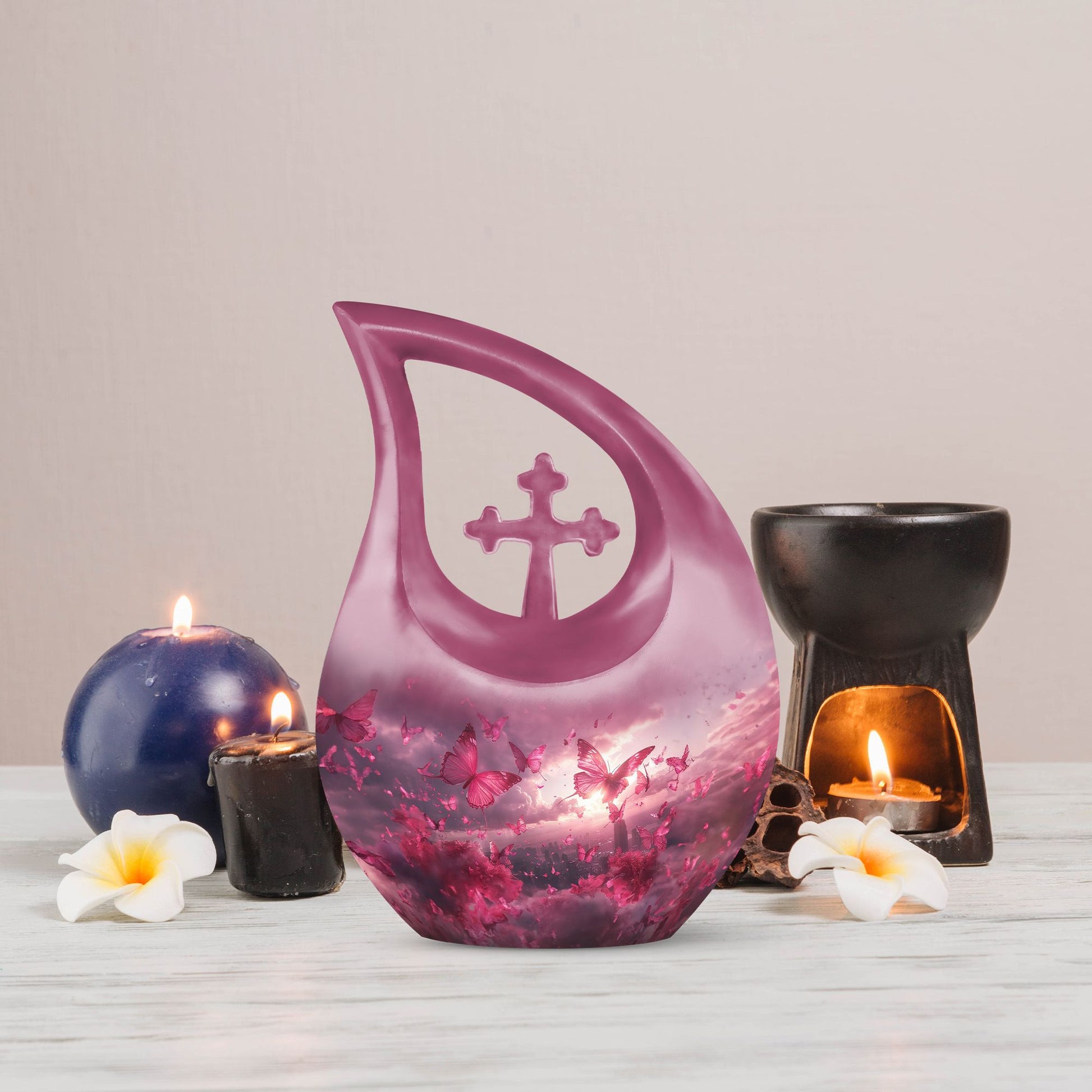 Pink Butterfly Urns For Ashes - Urn Ashes For Women