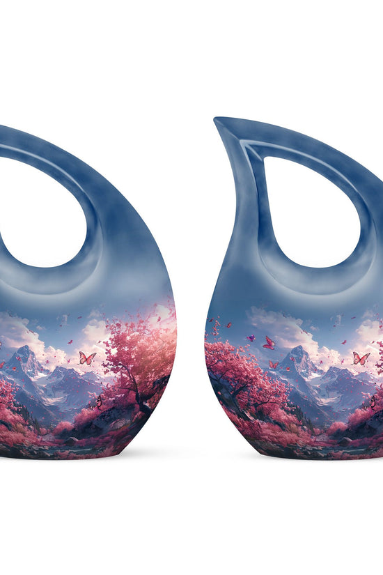 Pink Butterfly Urns For Ashes - Tiny Urns For Women & Men