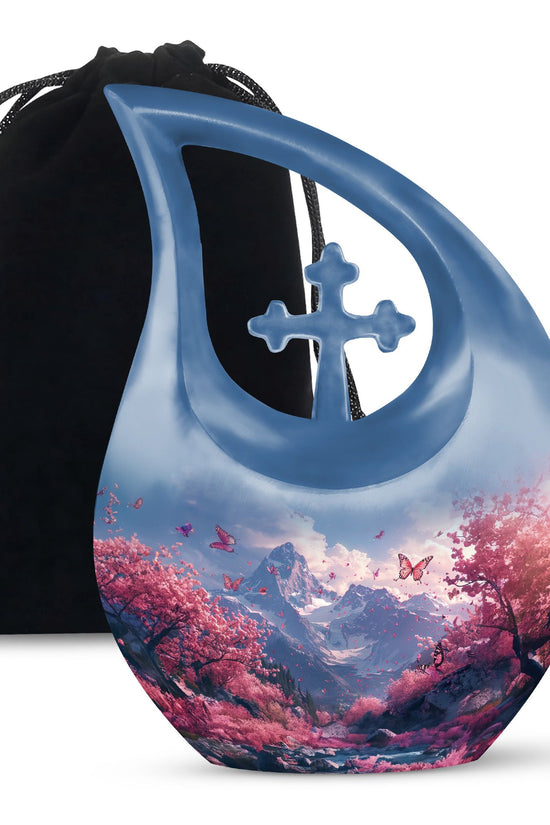 Pink Butterfly Urns For Ashes - Tiny Urns For Women & Men