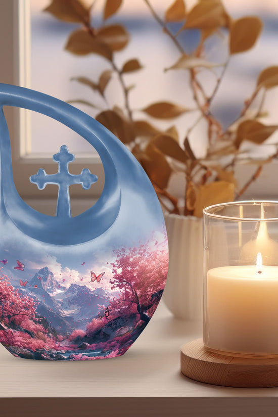 Pink Butterfly Urns For Ashes - Tiny Urns For Women & Men