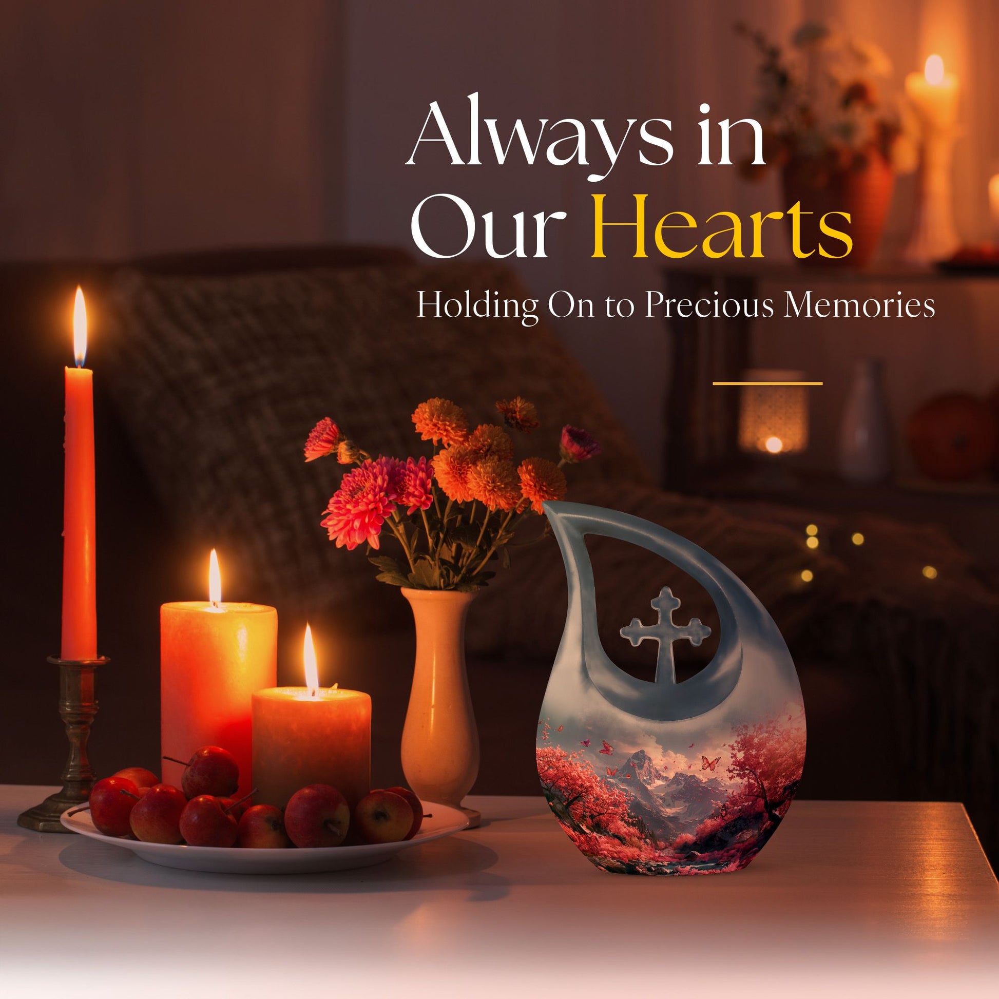 Pink Butterfly Urns For Ashes - Tiny Urns For Women & Men