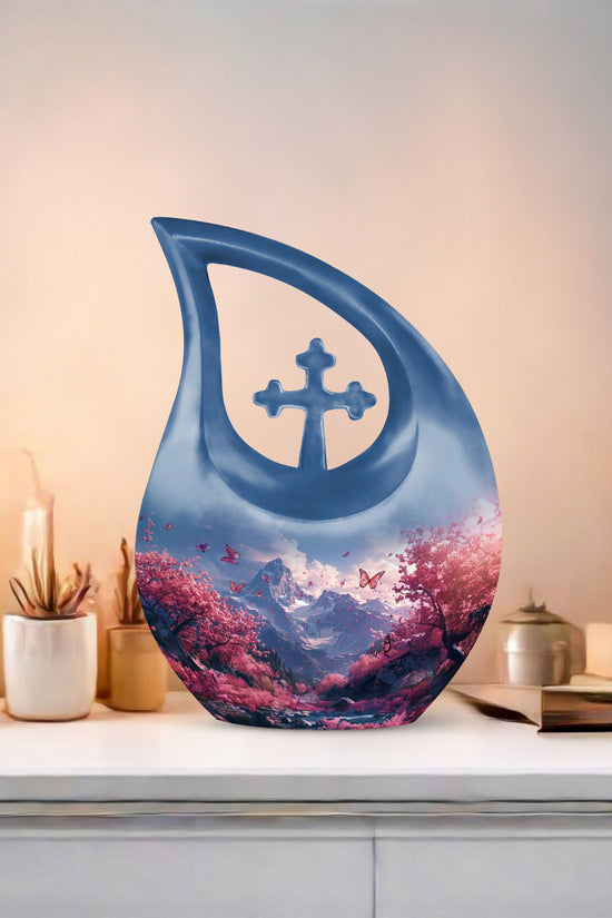 Pink Butterfly Urns For Ashes - Tiny Urns For Women & Men