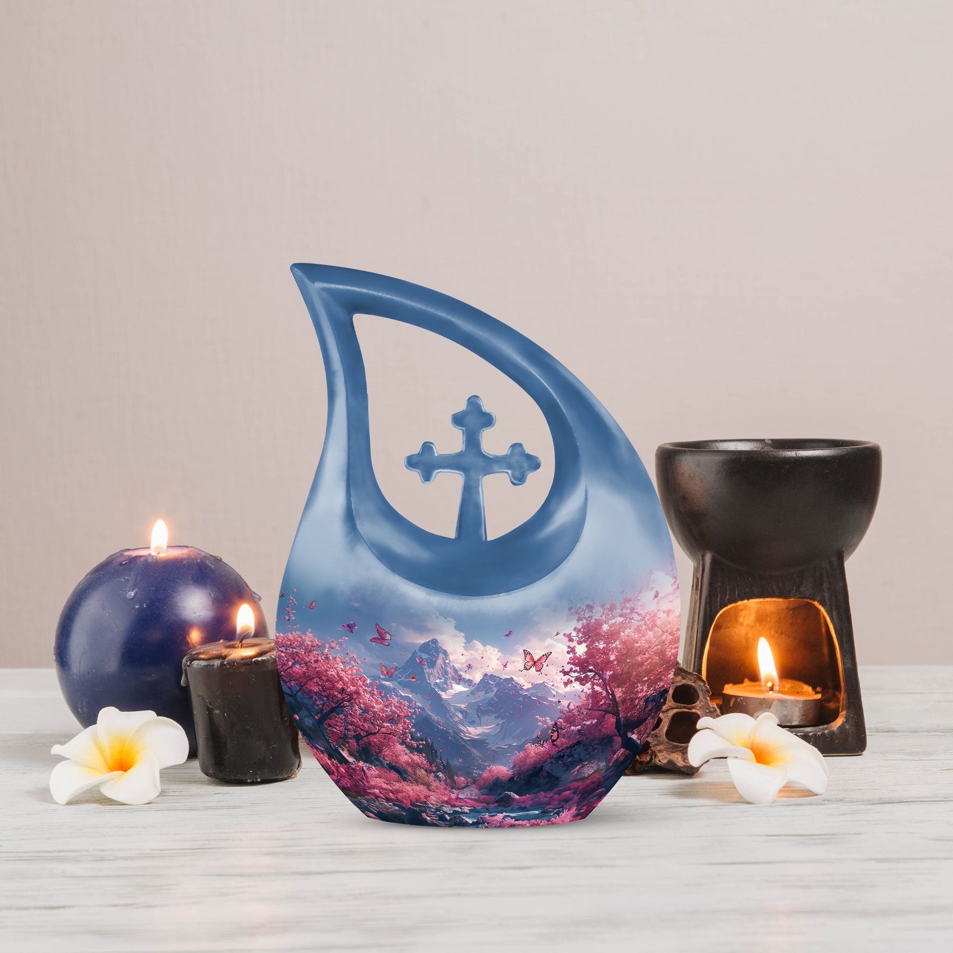 Pink Butterfly Urns For Ashes - Tiny Urns For Women & Men