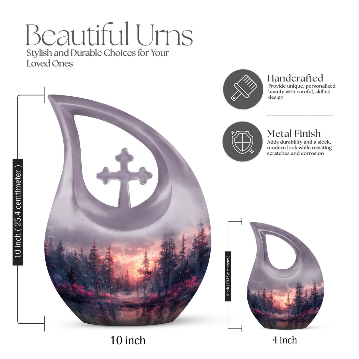 Pink Butterfly Urns For Ashes - Urn For Adult Male & Female