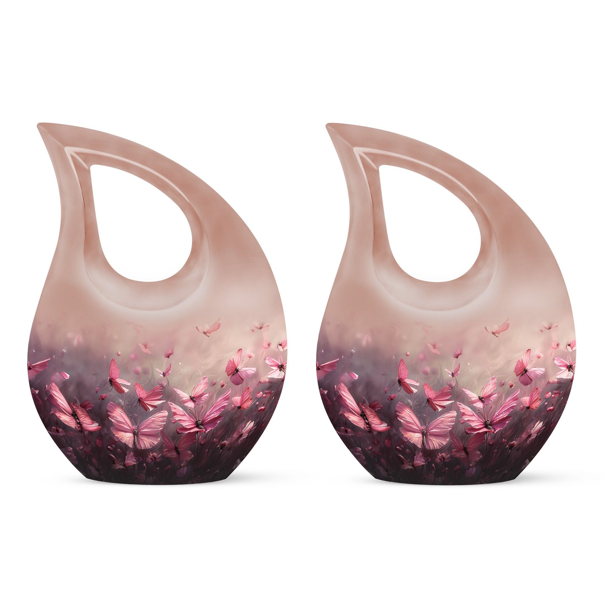 Pink Butterfly Urns For Ashes - Small Urns Women