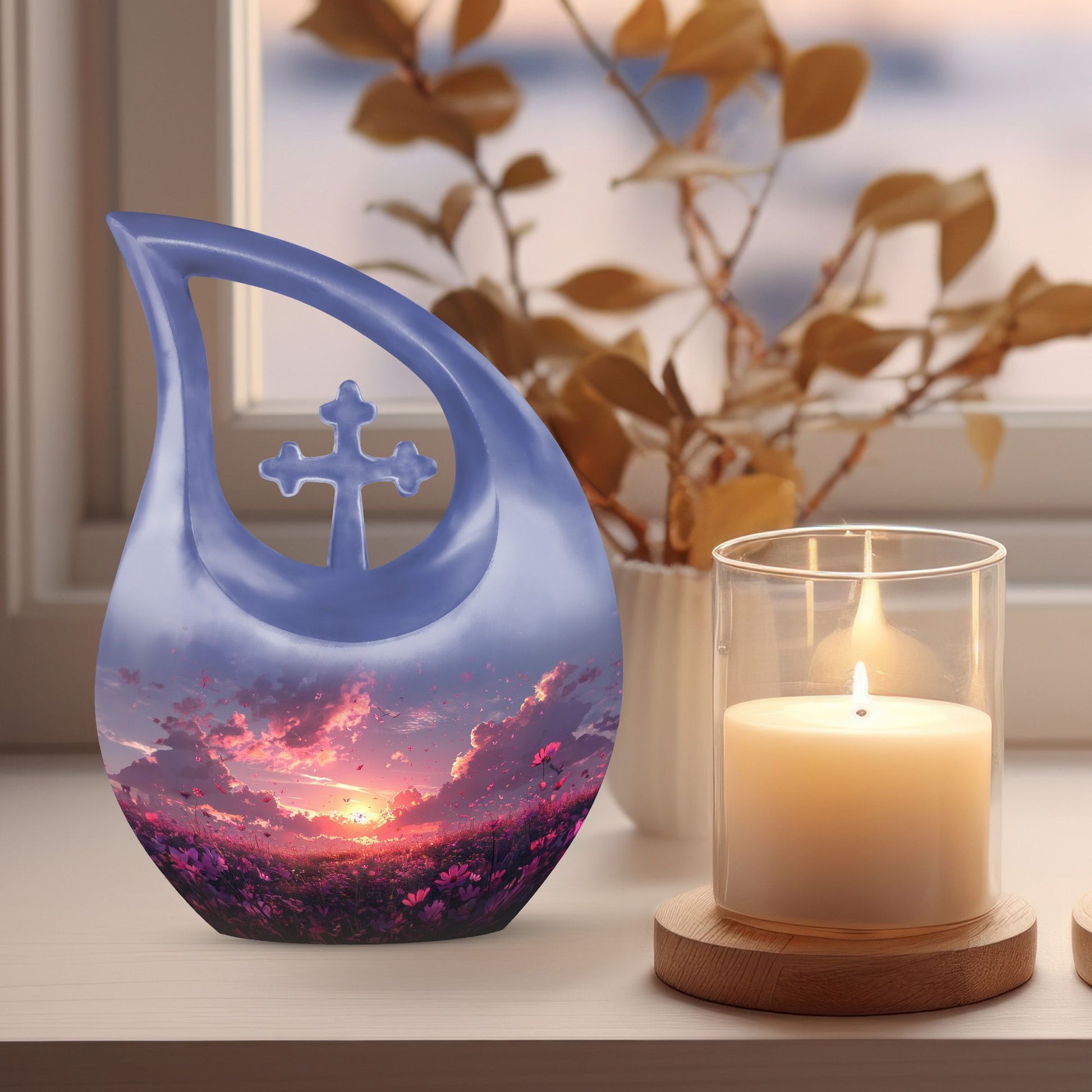 Pink Butterfly Urns For Ashes - Women Adult Urn