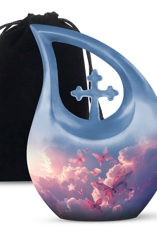 Pink Butterfly Urns For Ashes - Ashes Keepsake Women