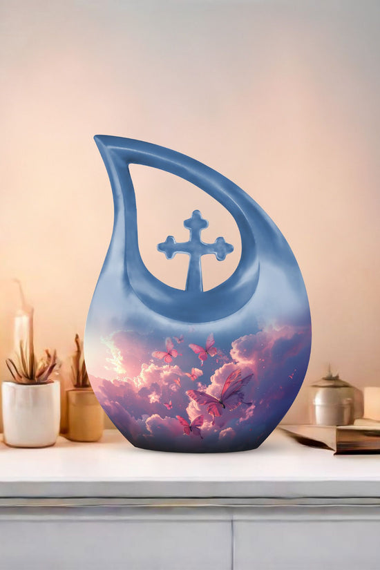 Pink Butterfly Urns For Ashes - Ashes Keepsake Women