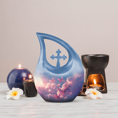 Pink Butterfly Urns For Ashes - Ashes Keepsake Women