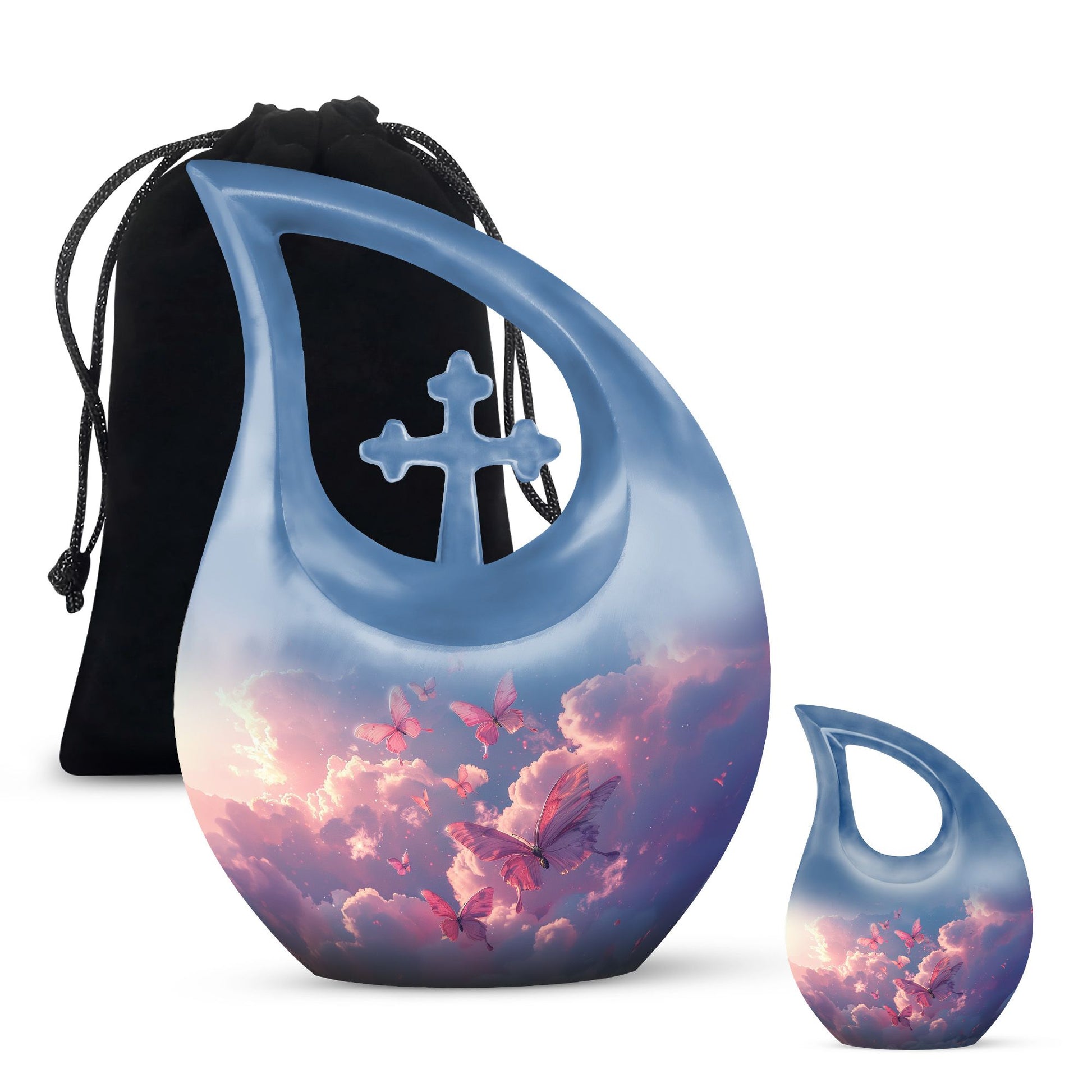 Pink Butterfly Urns For Ashes - Ashes Keepsake Women