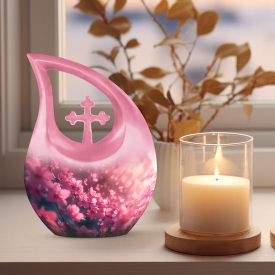 Pink Butterfly Urns For Ashes - Beautiful Urns Women