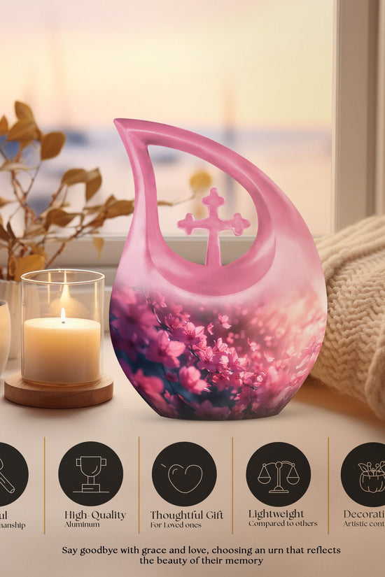 Pink Butterfly Urns For Ashes - Beautiful Urns Women