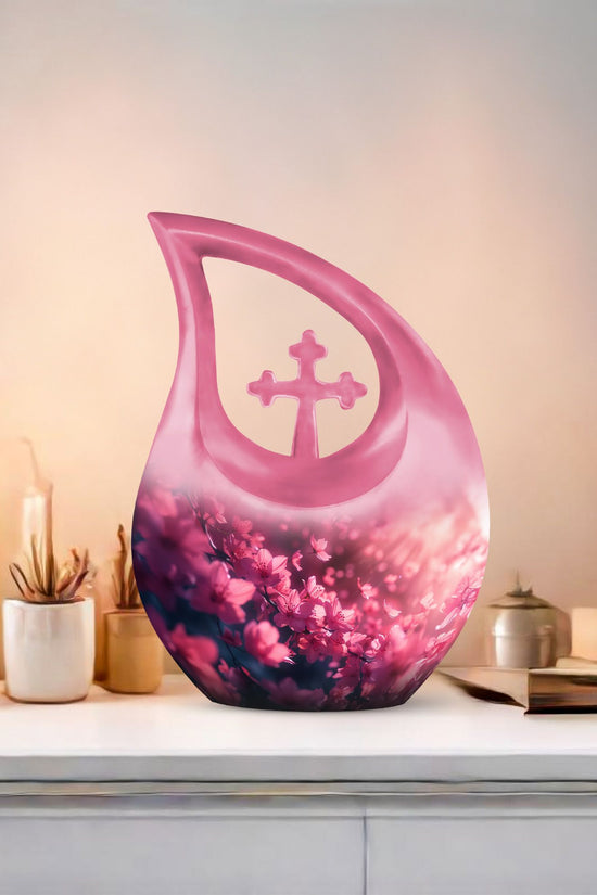 Pink Butterfly Urns For Ashes - Beautiful Urns Women